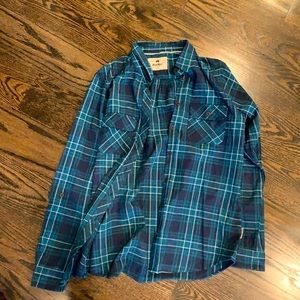 New Wind River Blue/Teal Plaid Flannel Shirt
